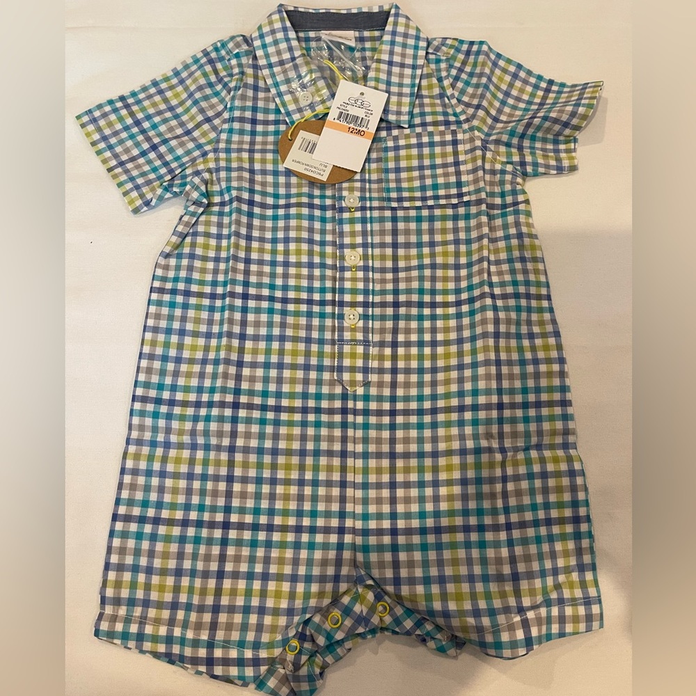 Egg by Susan Lazer - 12mo - Plaid - NWT - Button Down